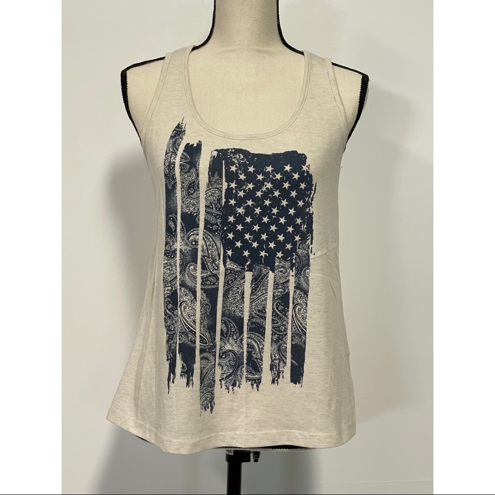 Belle Du Jour Graphic Racer Back Tank Top Size L